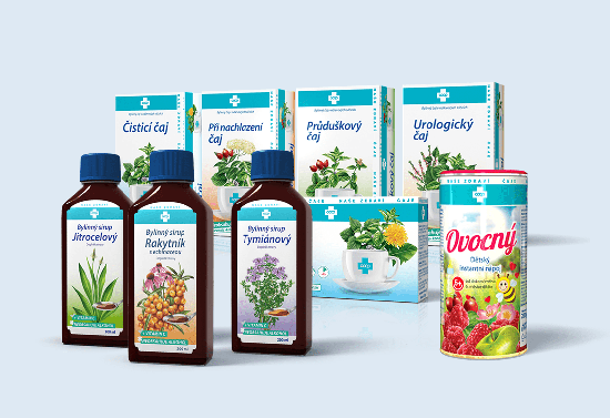 Packaging of the Naše zdraví product line