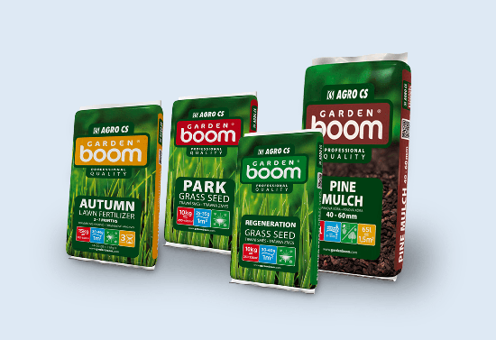 Packaging of the Garden Boom product line